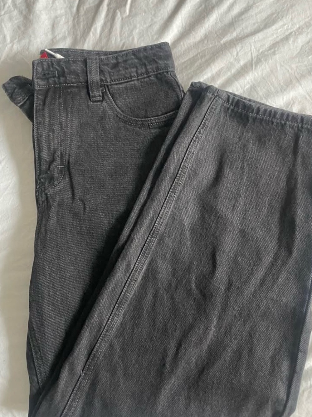 Empyre Girls Black Washed Wide Leg Baggy Skater Jeans